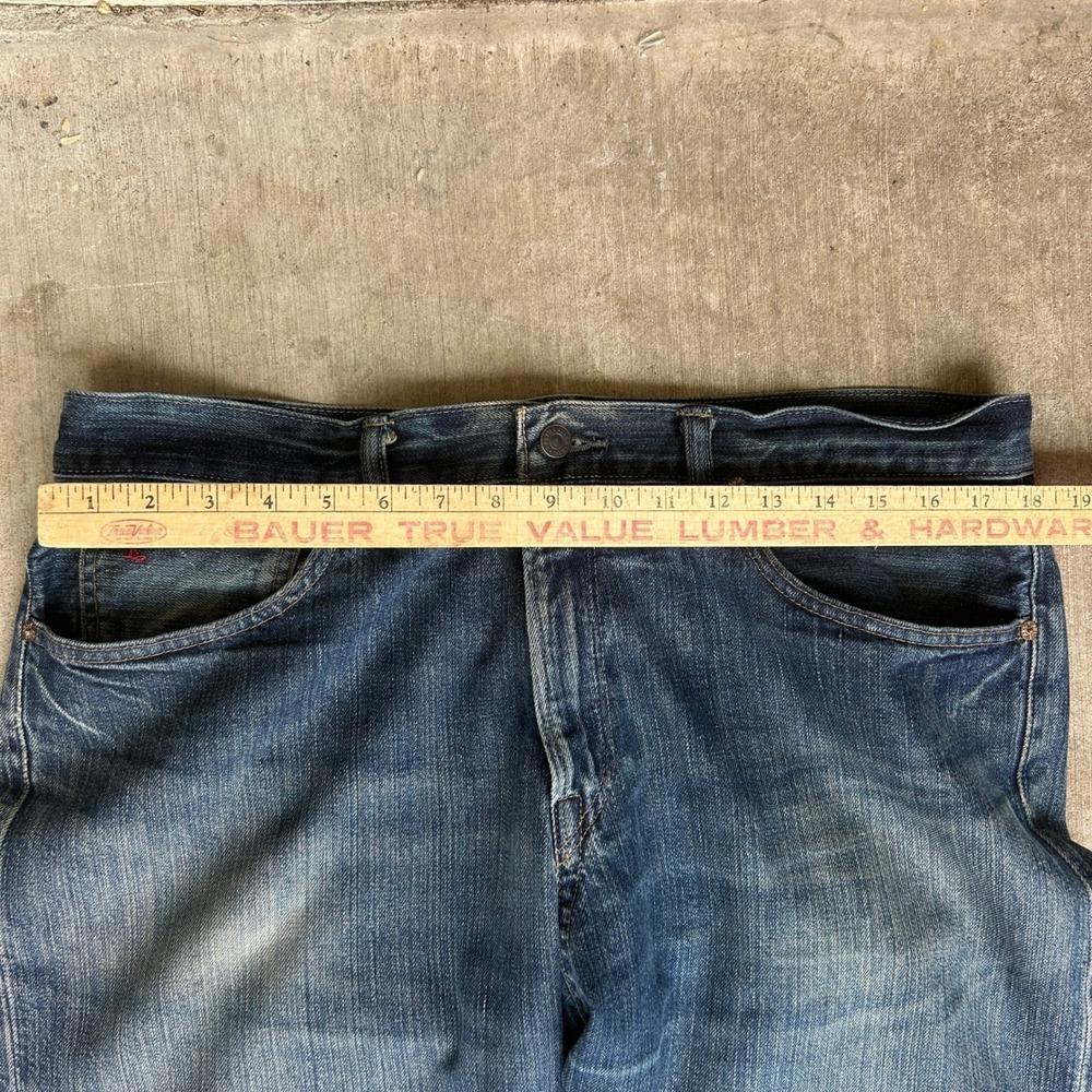 Polo Ralph Lauren 867 Jeans 36x34 Blue Dark Wash Straight Leg Vintage 90s - Picture 7 of 7